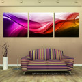 Odern Home Decor Abstract Oil Painting The Colorful Wave Wind Printed Picture on The Wall for Living Room Mc-257